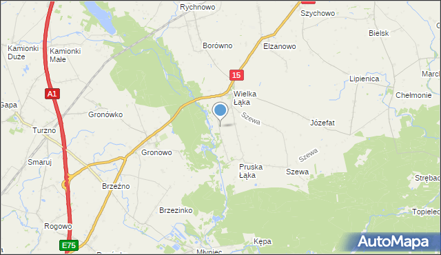 mapa Struś, Struś na mapie Targeo